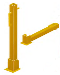 Fold Down Bollard Yellow